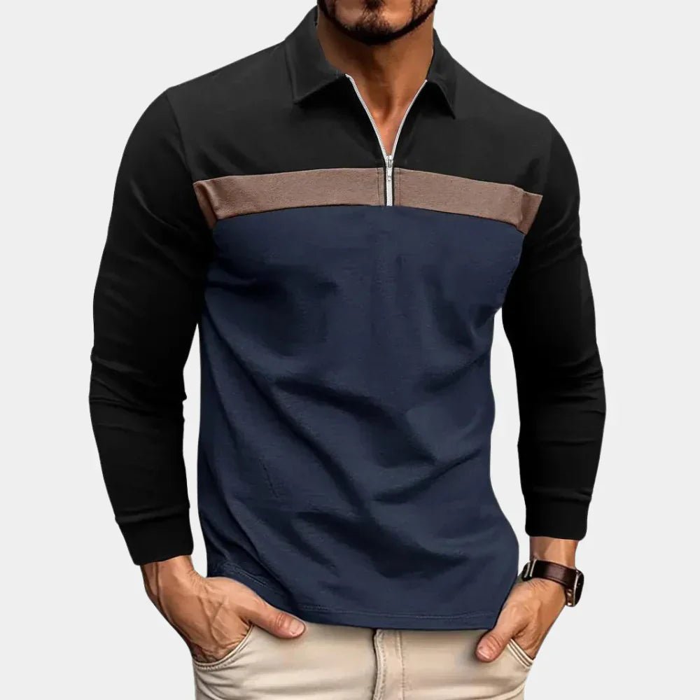 Men's Long Sleeve Classic Polo Shirt - Harren Cole