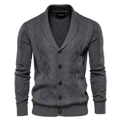 Men's Shawl Collar Cardigan Sweater - Harren Cole