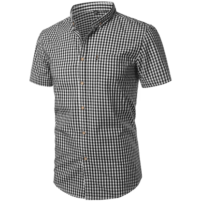 Men’s Short Sleeve Checkered Shirt - Harren Cole
