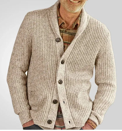 Men's V - Neck Cardigan Sweater - Harren Cole