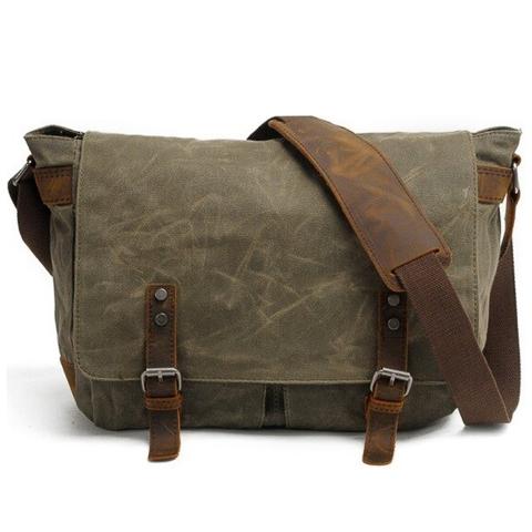 Men's Vintage Leather Crossbody Bag - Harren Cole