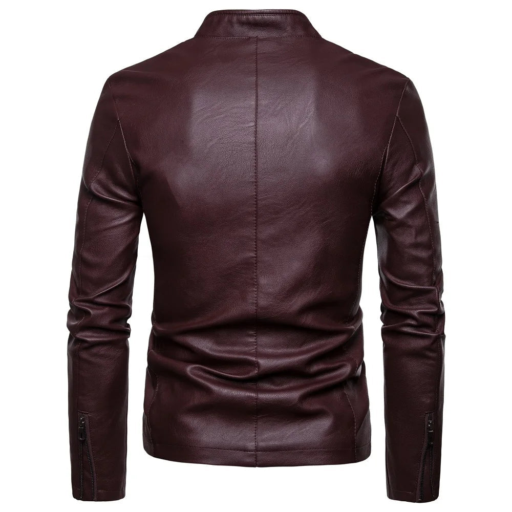 Minimalist Faux Leather Jacket - Harren Cole
