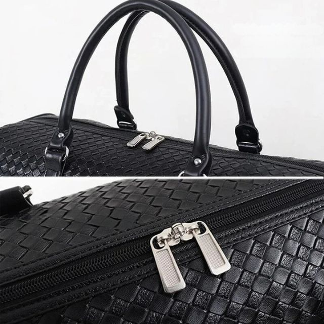 Padded Vegan Leather Duffel Bag - Harren Cole