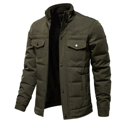 Padded Winter Jacket with Stand - Up Collar for Men - Harren Cole