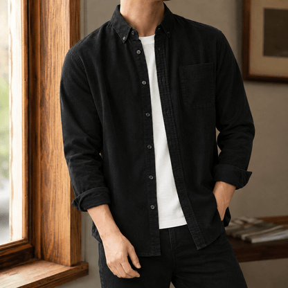 Relaxed Textured Woven Overshirt - Harren Cole