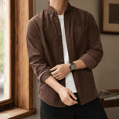 Relaxed Textured Woven Overshirt - Harren Cole
