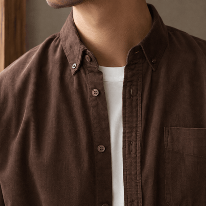Relaxed Textured Woven Overshirt - Harren Cole