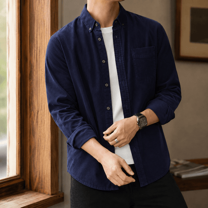 Relaxed Textured Woven Overshirt - Harren Cole