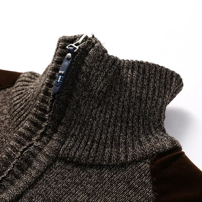 Ribbed Knit Relaxed Cardigan With Pockets - Harren Cole