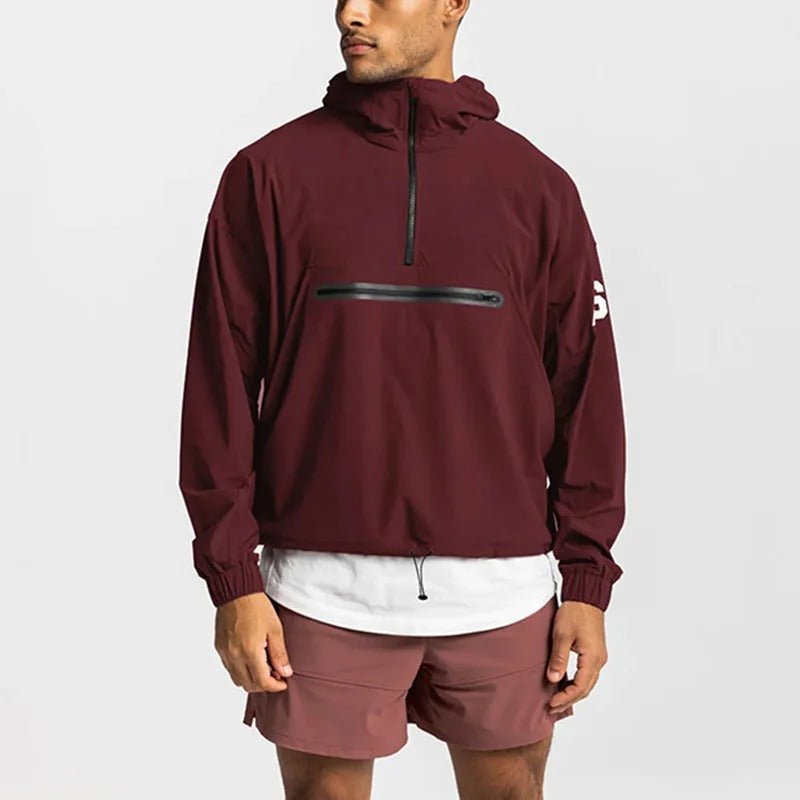 Sporty Anorak Jacket with Front Zipper - Harren Cole