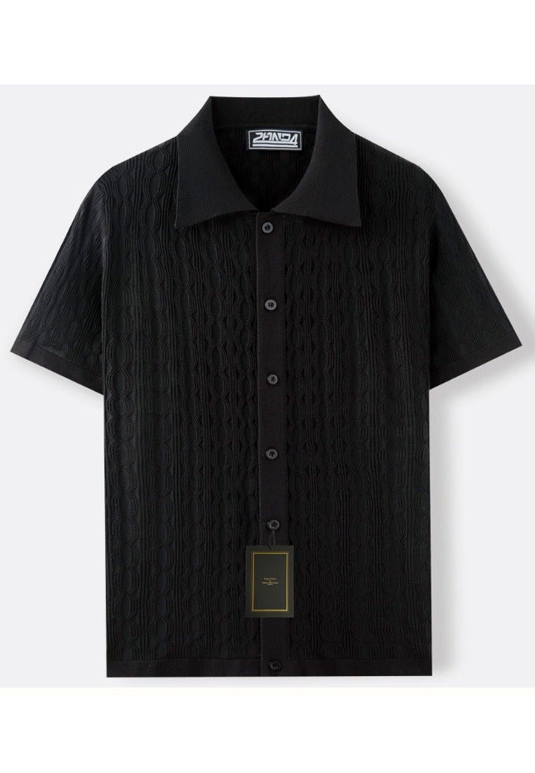 Structured Short Sleeve Knit Shirt - Harren Cole