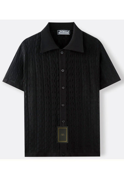 Structured Short Sleeve Knit Shirt - Harren Cole