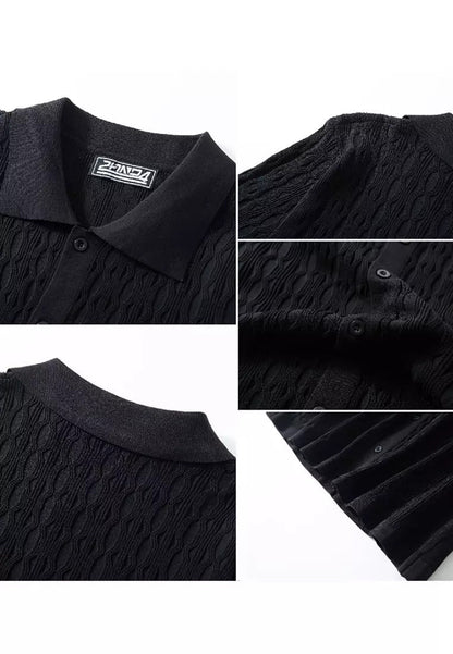 Structured Short Sleeve Knit Shirt - Harren Cole