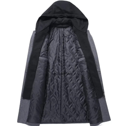 Two - Layer Hooded Coat for Men - Harren Cole