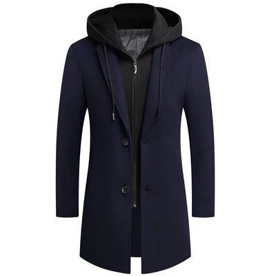 Two - Layer Hooded Coat for Men - Harren Cole
