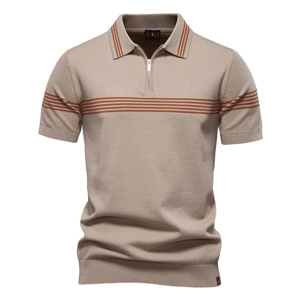 Vintage Knit Polo Shirt for Men - Harren Cole