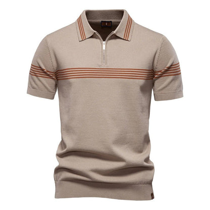 Vintage Knit Polo Shirt for Men - Harren Cole