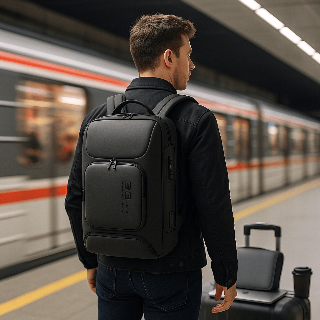 Waterproof Anti - Theft Backpack with USB Charging Port - Harren Cole