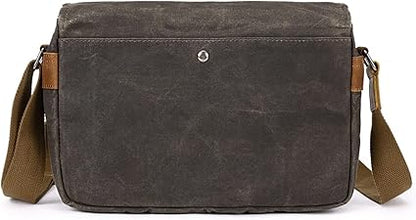 Waxed Canvas Messenger Bag Vintage - Harren Cole