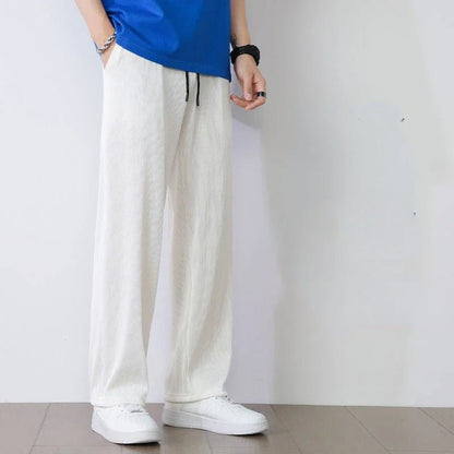 Wide Cut Textured Lounge Pants - Harren Cole