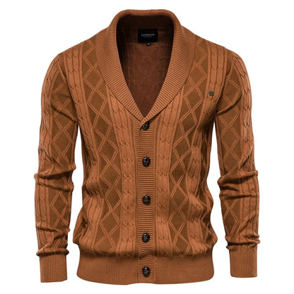 Men's Shawl Collar Cardigan Sweater