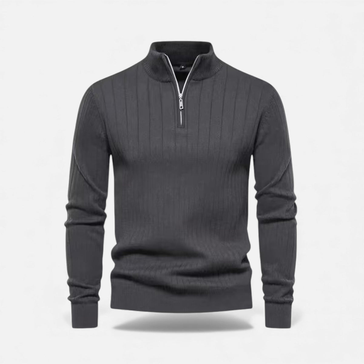 Zip-Up Longline Knit Cardigan - Harren Cole