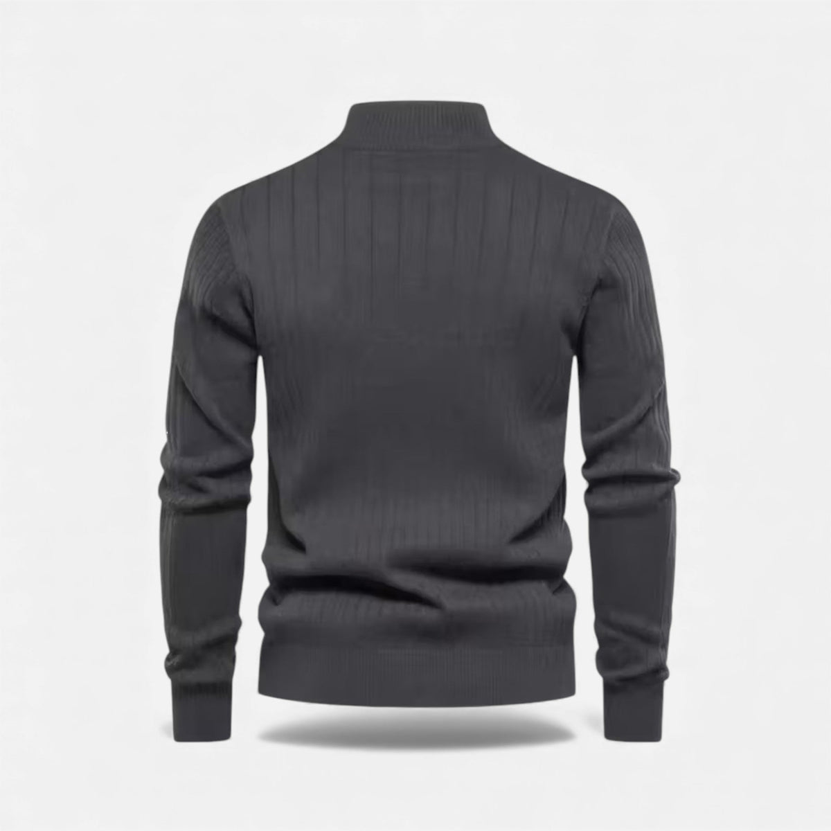 Zip-Up Longline Knit Cardigan - Harren Cole